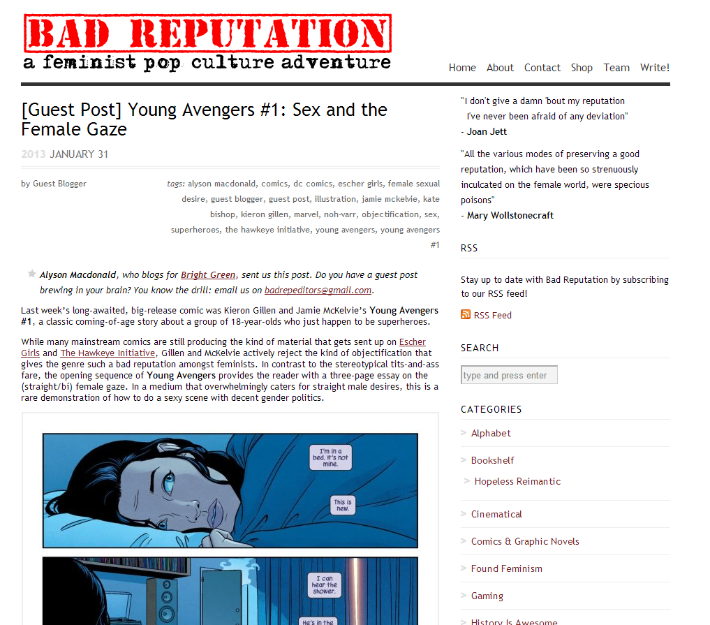 Bad Reputation blog screen grab | CollectivEdge